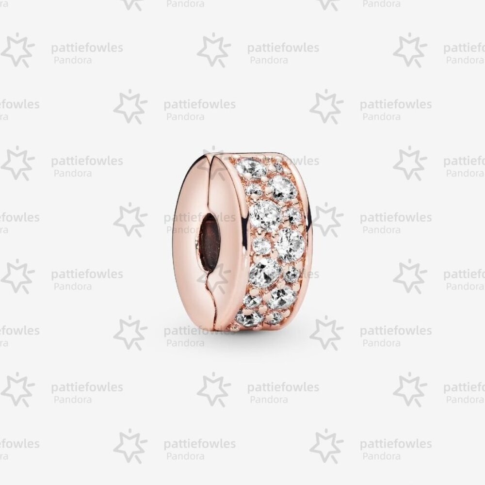 Pandora Clear Pavé Clip Charm|Pendant